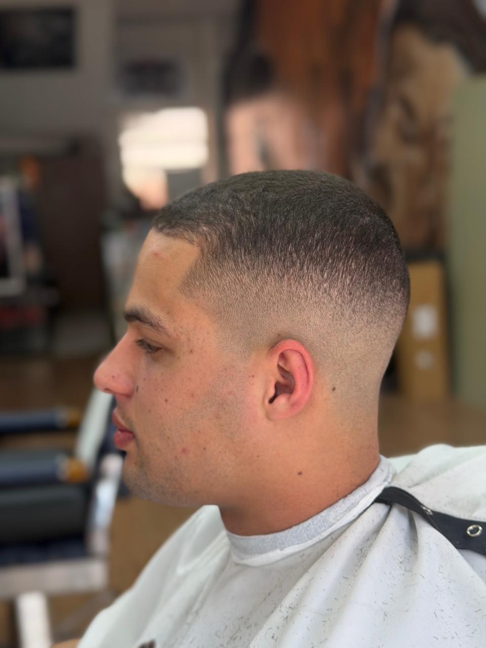 Corte rente com degradê natural